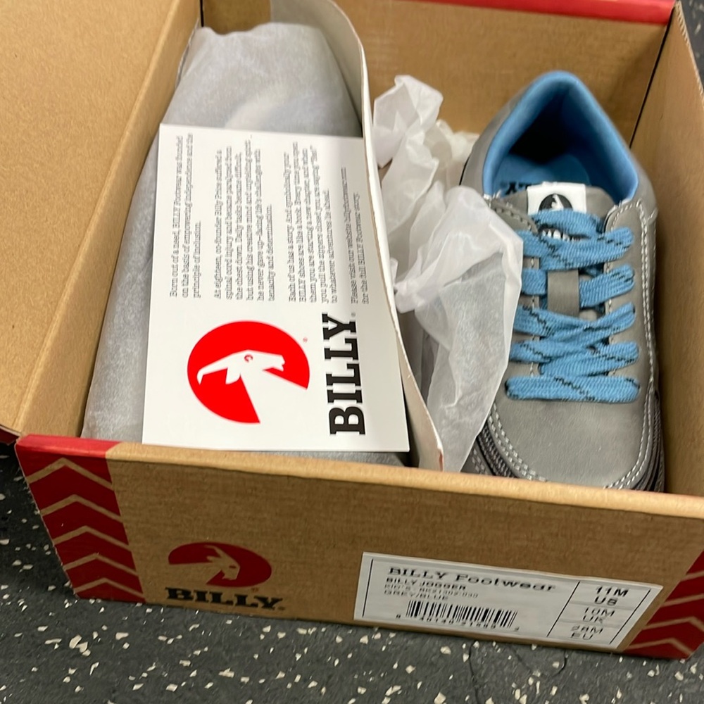 Billy Footwear Jogger Zip Up Kid’s Sneakers Grey / Blue Size 11M US